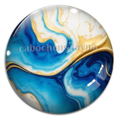 Cabochon effet marbre, cabochon résine - ou verre rond différente taille