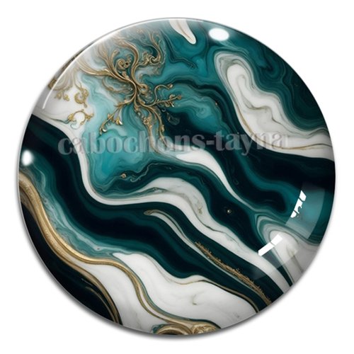 Cabochon effet marbre, cabochon résine - ou verre rond différente taille