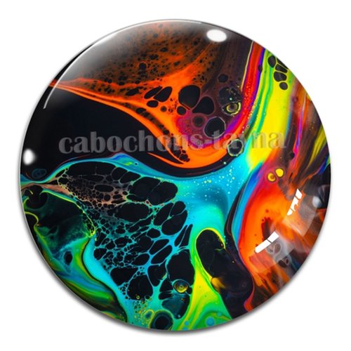Cabochon effet marbre, cabochon résine - ou verre rond différente taille