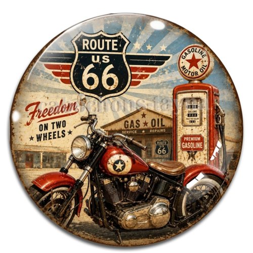 Cabochon moto, résine ou verre différente taille