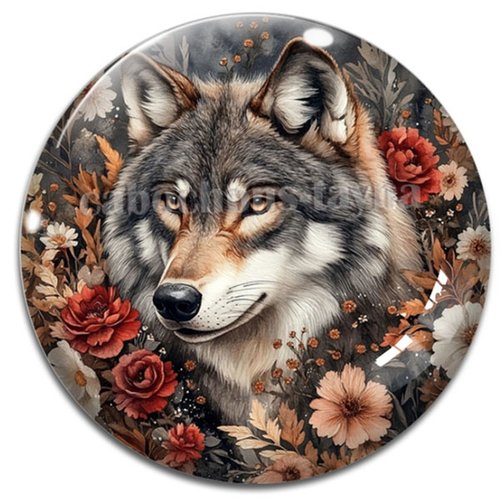 Cabochon loup, cabochon résine - ou verre rond différente taille