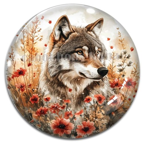 Cabochon loup, cabochon résine - ou verre rond différente taille