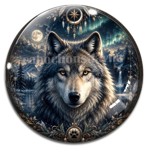 Cabochon loup, cabochon résine - ou verre rond différente taille