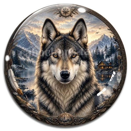 Cabochon loup, cabochon résine - ou verre rond différente taille