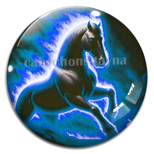 Cabochon cheval, cabochon résine ou verre rond différente taille