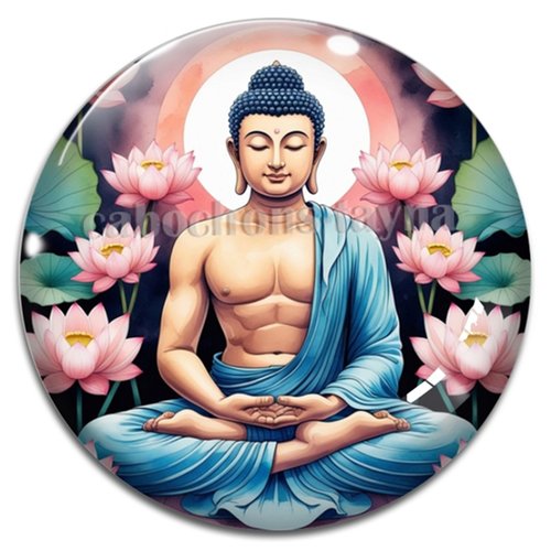 Cabochon bouddha, cabochon résine ou verre rond différente taille
