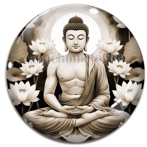 Cabochon bouddha, cabochon résine ou verre rond différente taille