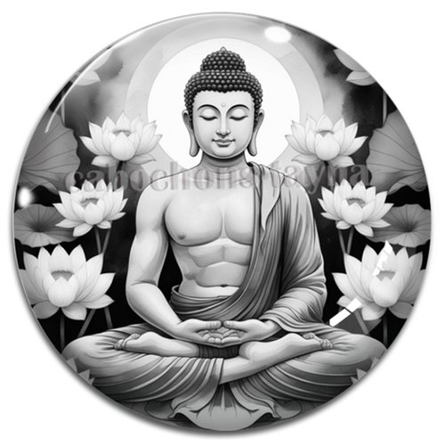 Cabochon bouddha, cabochon résine ou verre rond différente taille