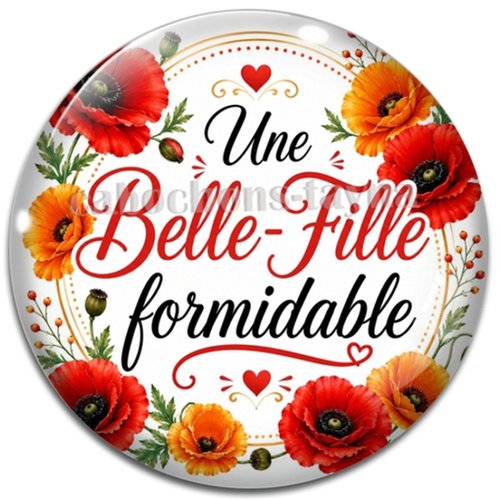 Cabochon une belle fille formidable, cabochon résine ou verre rond différente taille