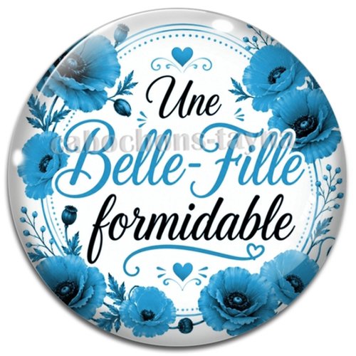 Cabochon une belle fille formidable, cabochon résine ou verre rond différente taille