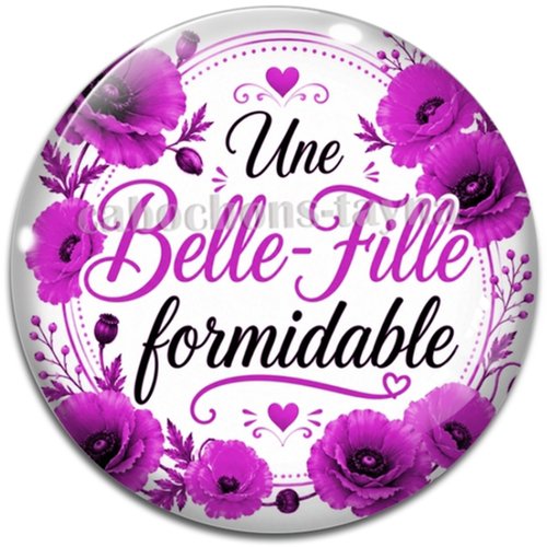 Cabochon une belle fille formidable, cabochon résine ou verre rond différente taille