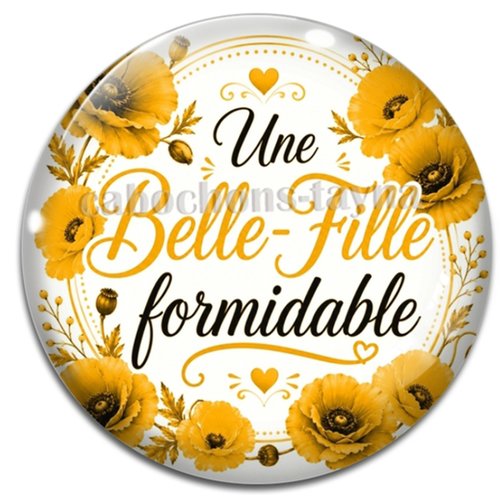 Cabochon une belle fille formidable, cabochon résine ou verre rond différente taille
