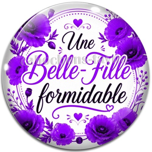 Cabochon une belle fille formidable, cabochon résine ou verre rond différente taille