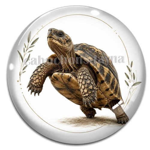 Cabochon tortue de terre, cabochon résine ou verre rond différente taille