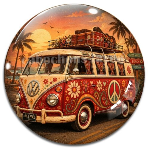 Cabochon combi vintage, cabochon résine ou verre rond différente taille
