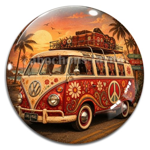 Cabochon combi vintage, cabochon résine ou verre rond différente taille
