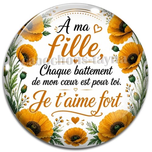 Cabochon fille – résine ou verre – différentes tailles disponibles