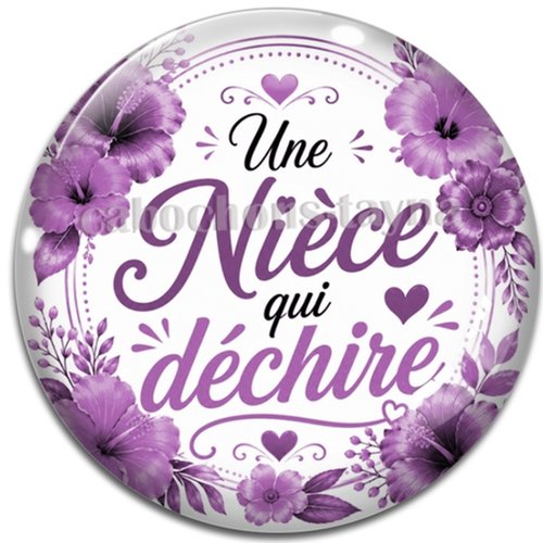 Cabochon une nièce qui déchire – résine ou verre – différentes tailles disponibles