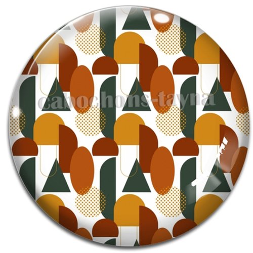 Cabochon géométrique, cabochon résine ou verre rond différente taille