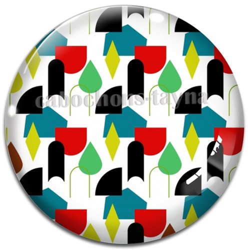 Cabochon géométrique, cabochon résine ou verre rond différente taille