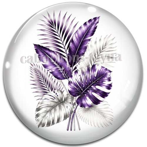 Cabochon feuille, cabochon résine - ou verre rond différente taille