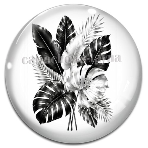 Cabochon feuille, cabochon résine - ou verre rond différente taille