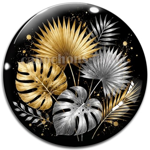 Cabochon feuille, cabochon résine - ou verre rond différente taille
