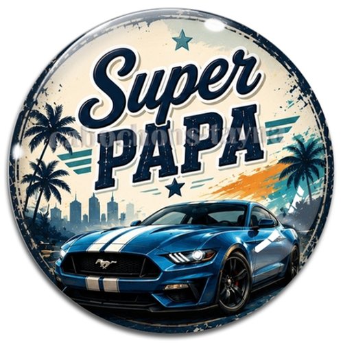 Cabochon super papa– résine ou verre – différentes tailles disponibles