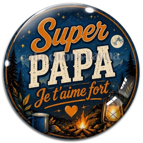 Cabochon super papa– résine ou verre – différentes tailles disponibles