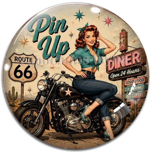Cabochon pin up – résine ou verre – différentes tailles disponibles