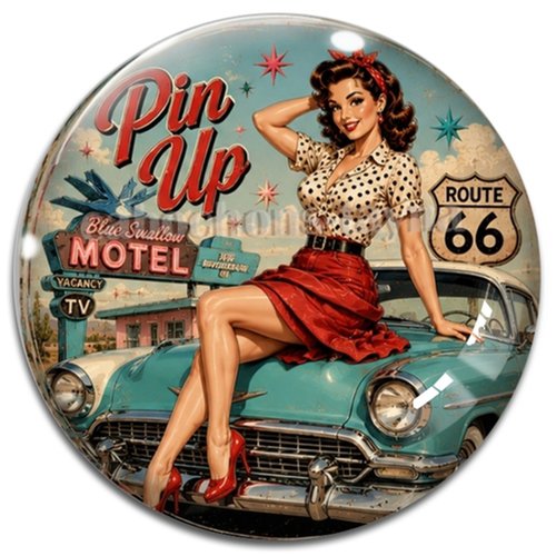 Cabochon pin up – résine ou verre – différentes tailles disponibles