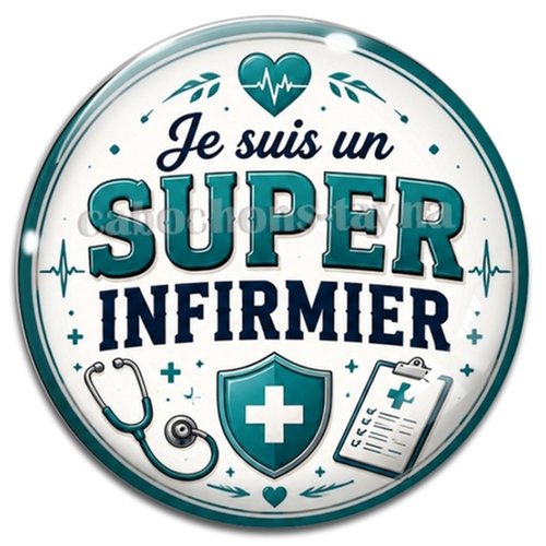 Cabochon super infirmier, cabochon résine - ou verre rond différente taille