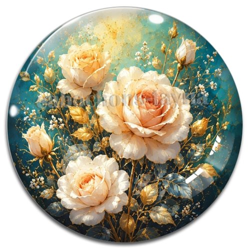 Cabochon rose– résine ou verre – différentes tailles disponibles