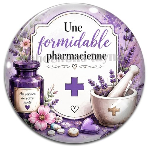Cabochon une formidable pharmacienne – résine ou verre – différentes tailles disponibles