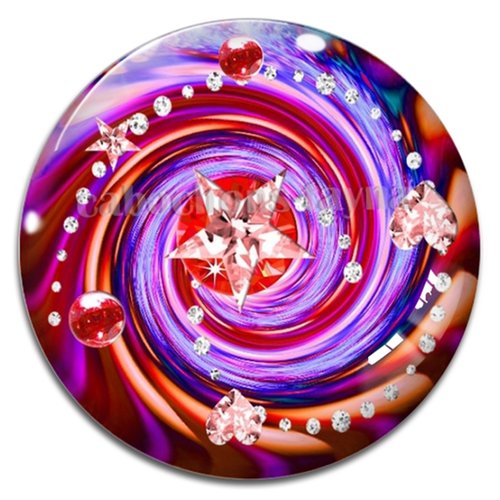 Cabochon spirale, résine ou verre rond différente taille
