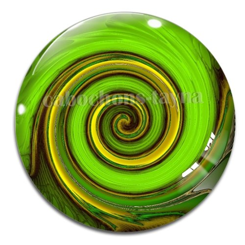 Cabochon spirale, résine ou verre rond différente taille