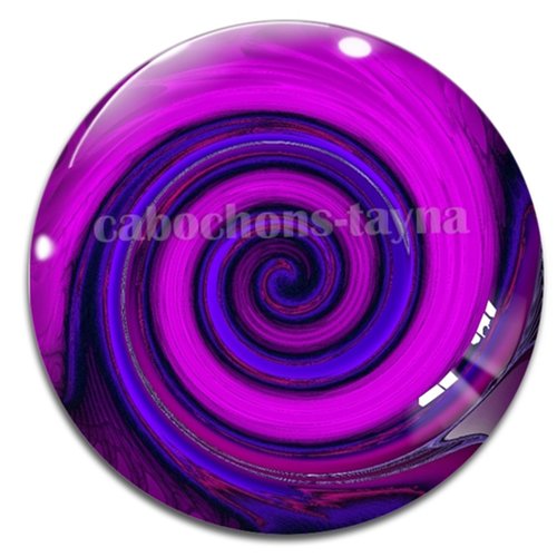 Cabochon spirale, résine ou verre rond différente taille