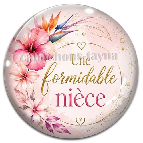 Cabochon une formidable nièce, résine ou verre rond différente taille