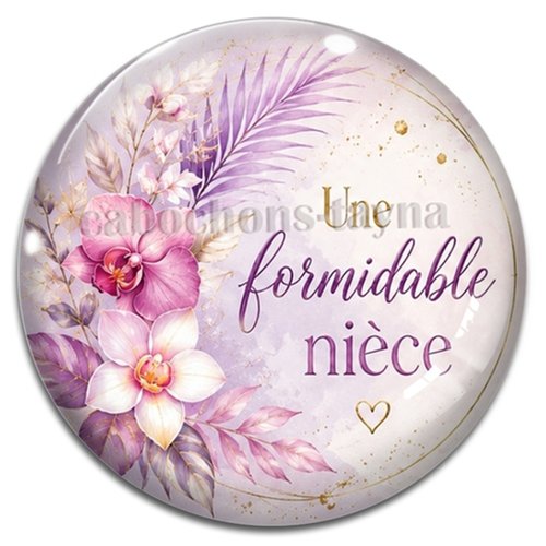 Cabochon une formidable nièce, résine ou verre rond différente taille