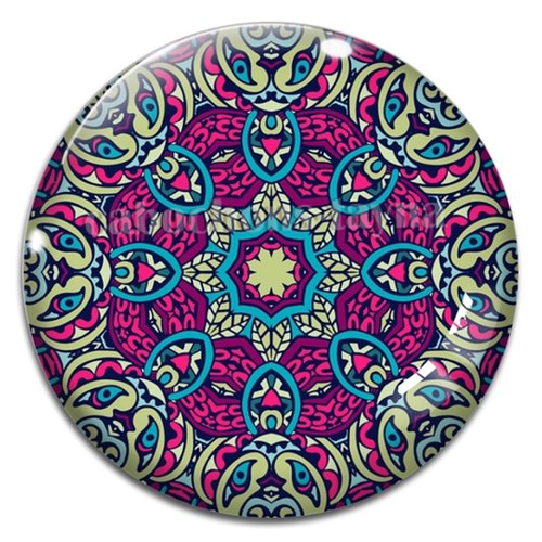 Cabochon mandala, résine ou verre rond différente taille