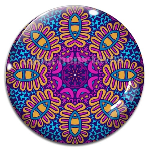 Cabochon mandala, résine ou verre rond différente taille