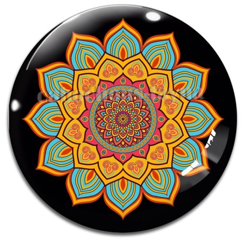 Cabochon mandala, résine ou verre rond différente taille