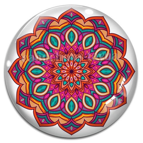 Cabochon mandala, résine ou verre rond différente taille