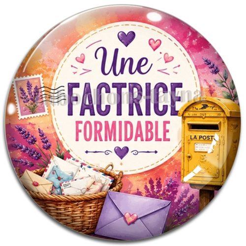 Cabochon une factrice formidable, résine ou verre différente taille