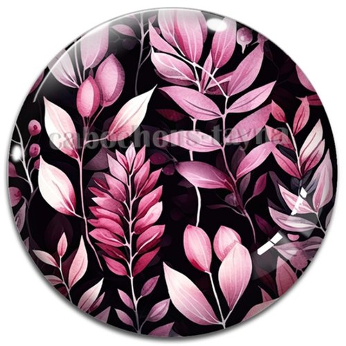 Cabochon feuille, cabochon résine - ou verre rond différente taille