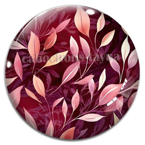 Cabochon feuille, cabochon résine - ou verre rond différente taille