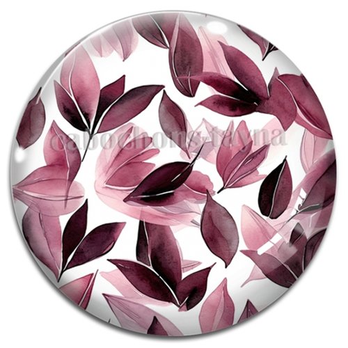 Cabochon feuille, cabochon résine - ou verre rond différente taille