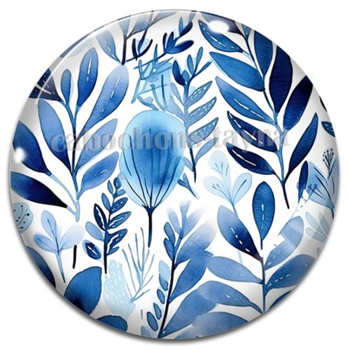 Cabochon feuille, cabochon résine - ou verre rond différente taille
