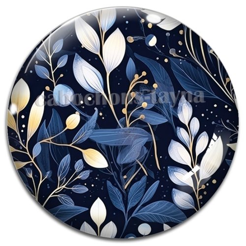 Cabochon feuille, cabochon résine - ou verre rond différente taille