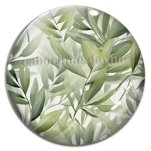 Cabochon feuille, cabochon résine - ou verre rond différente taille